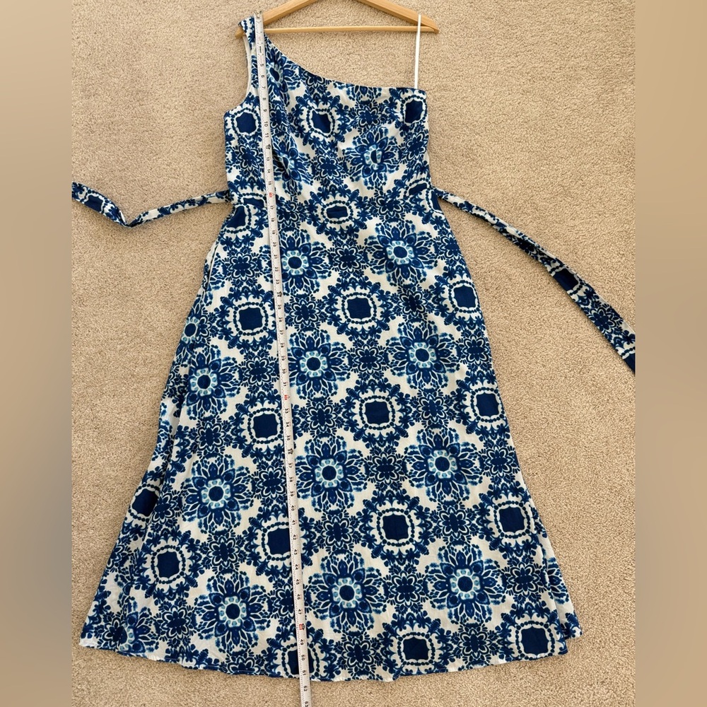 Talbots Blue and White One-Shoulder Floral Maxi Dress - Picture 3 of 8